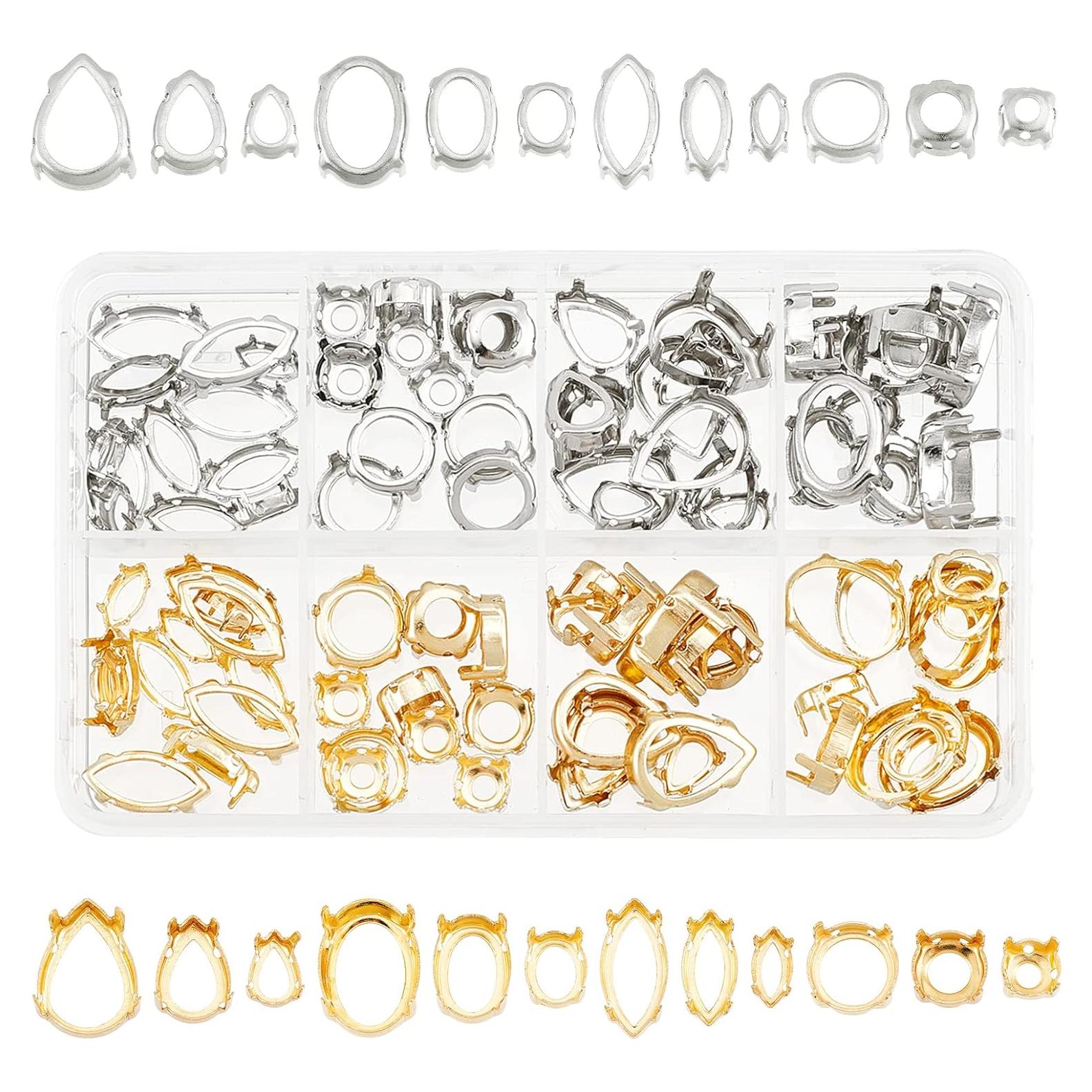 Kit de Joyería CHGCRAFT 96Pcs 24 Estilos Garra de Latón