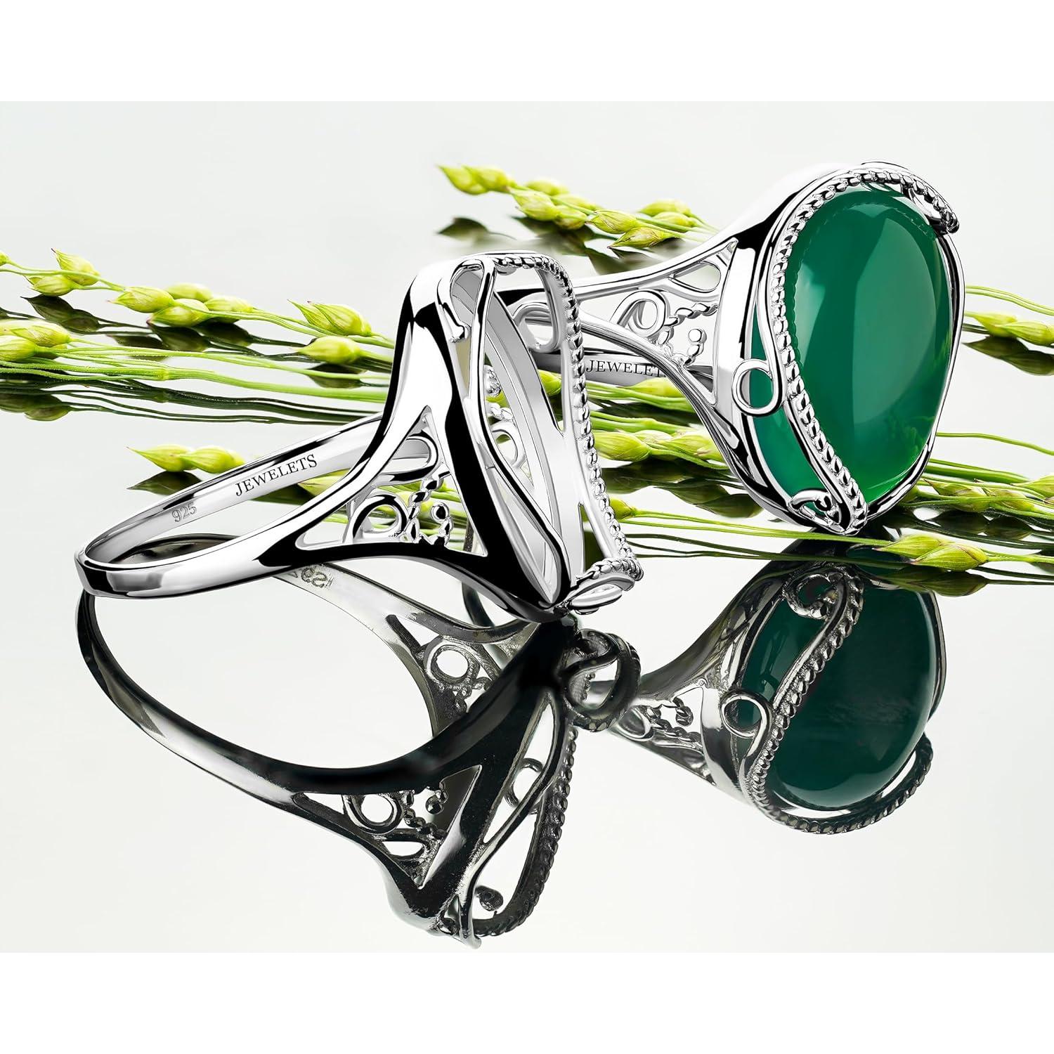 Anillo en Blanco de Plata Esterlina 925 Jewelets 13x18mm DIY