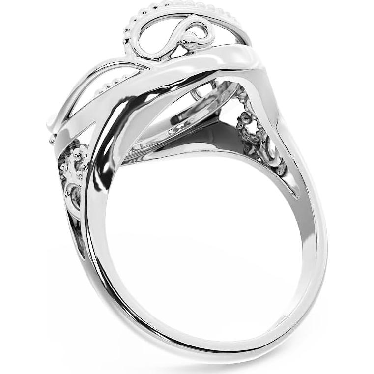 Anillo en Blanco de Plata Esterlina 925 Jewelets 13x18mm DIY