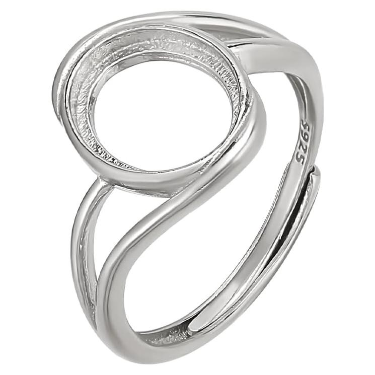 Anillo Ajustable en Plata Esterlina 925 PH PandaHall 10x9mm