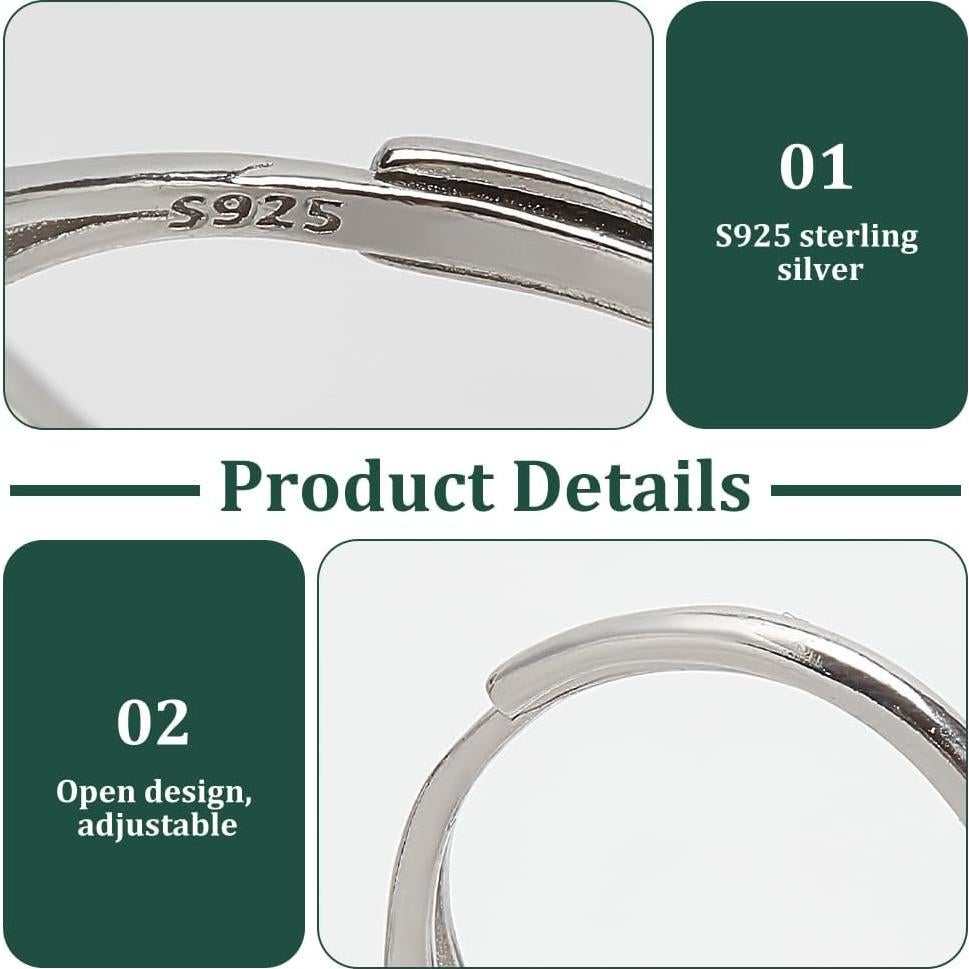 Anillo Ajustable en Plata Esterlina 925 PH PandaHall 10x9mm