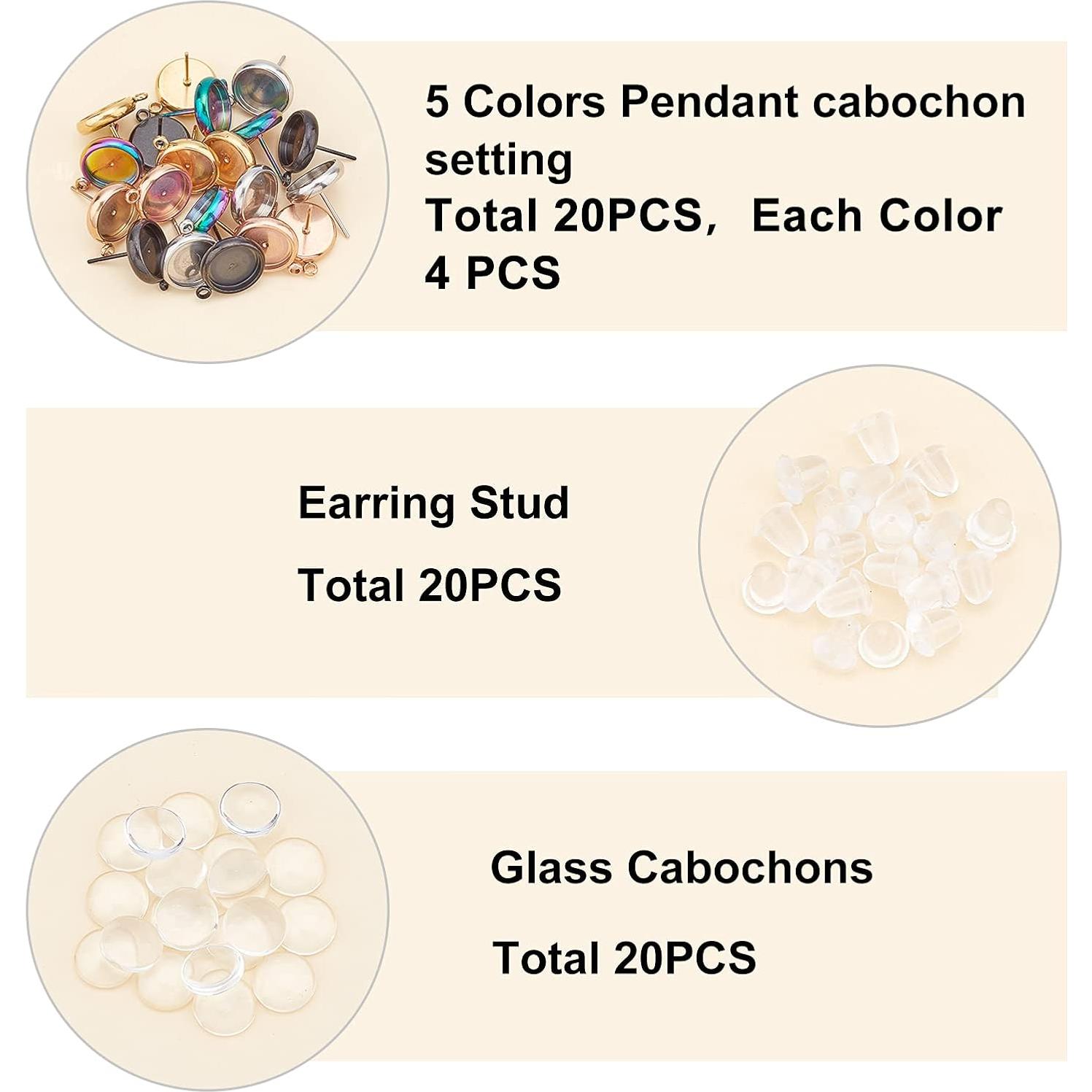 Bandeja Redonda para Pendientes UNICRAFTALE 10mm Acero Inoxidable