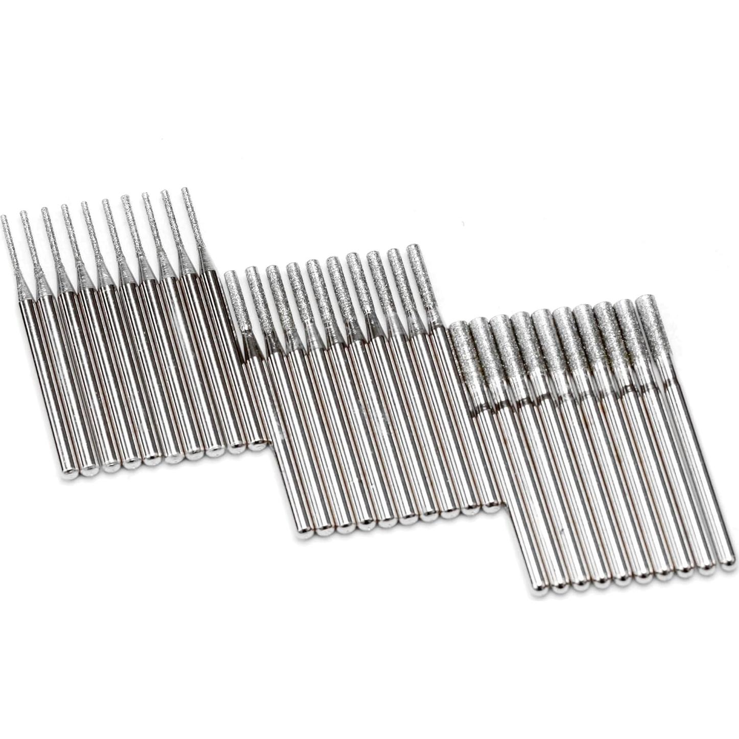 Kit de Brocas de Diamante JINGLING 1-2-3mm para Dremel 30Pcs