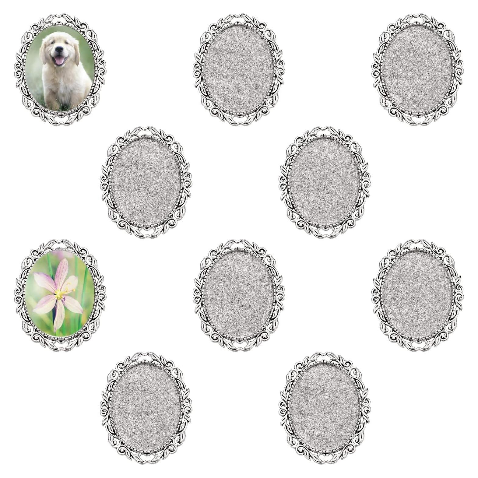 Kit 10 Broches Ovalados PH PandaHall Aleación 4x3cm DIY