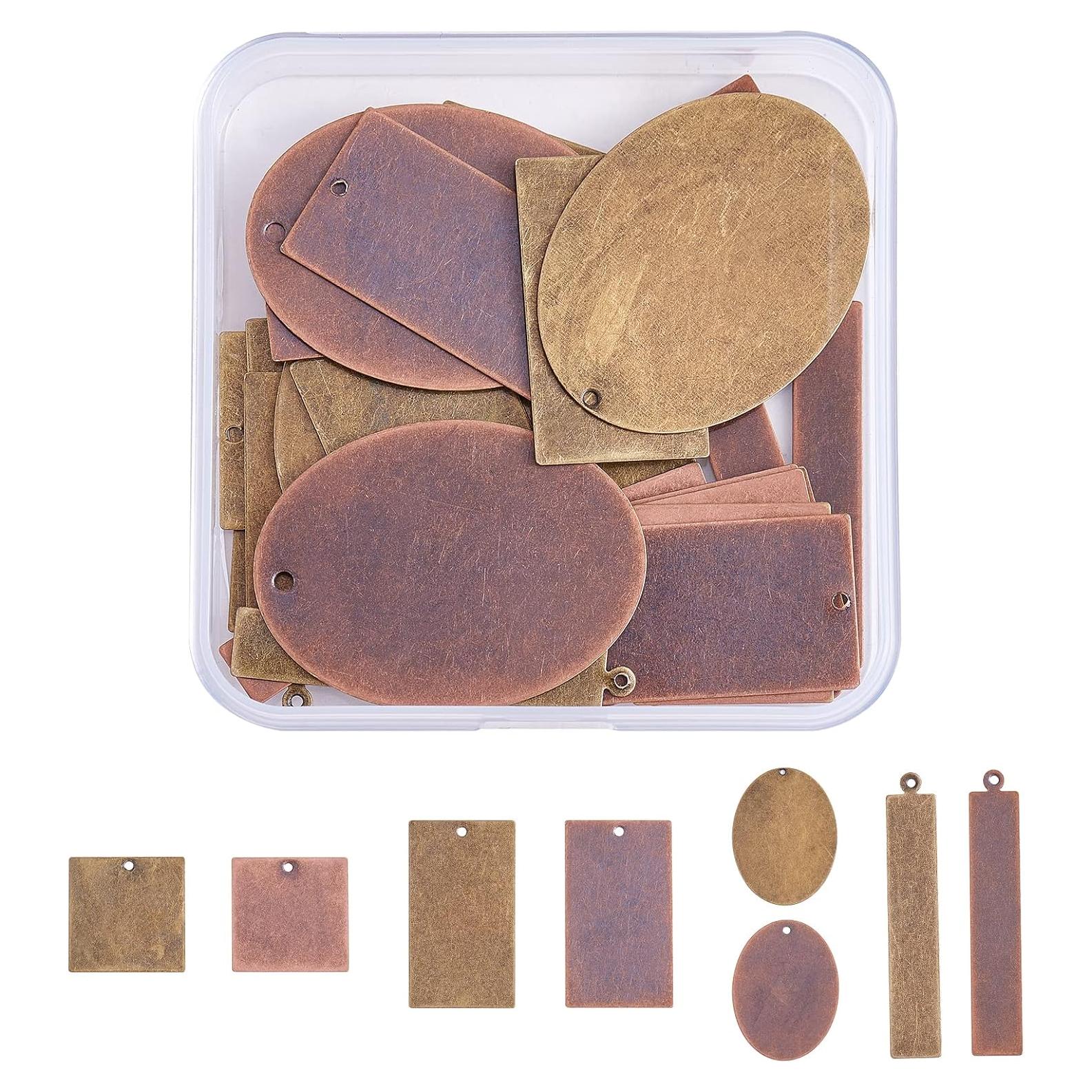 40 Piezas Etiquetas de Latón Charm para Joyería Manual