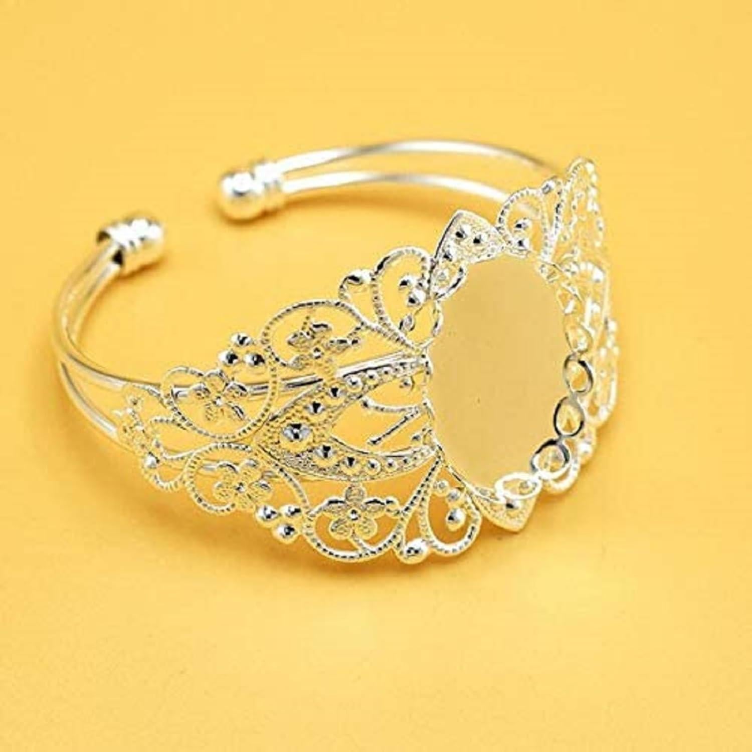 Bandeja de Filigrana Ovalada MIAO JIN 4 Pcs 25x18mm DIY