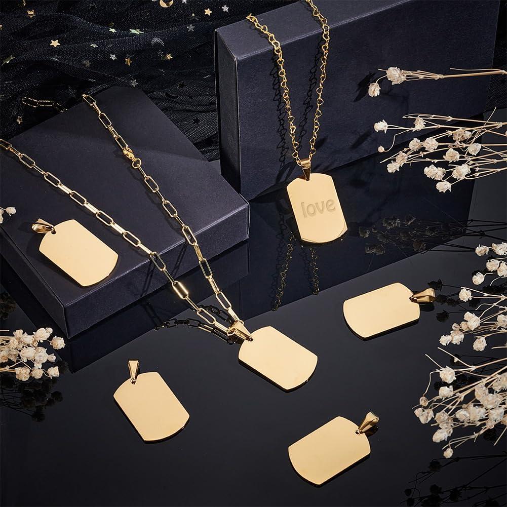 Etiquetas en Blanco Acero Inoxidable 35mm 10pcs UNICRAFTALE