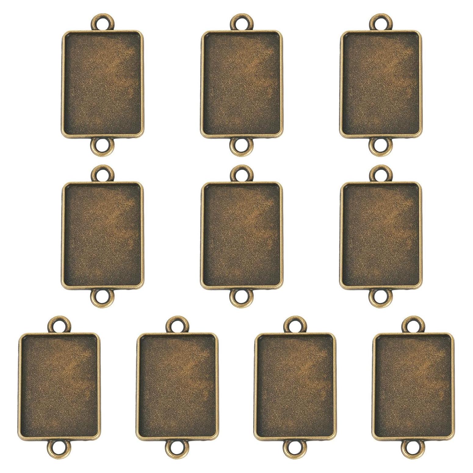 10 Piezas Bezel de Bronce Antiguo 18x25mm PH PandaHall