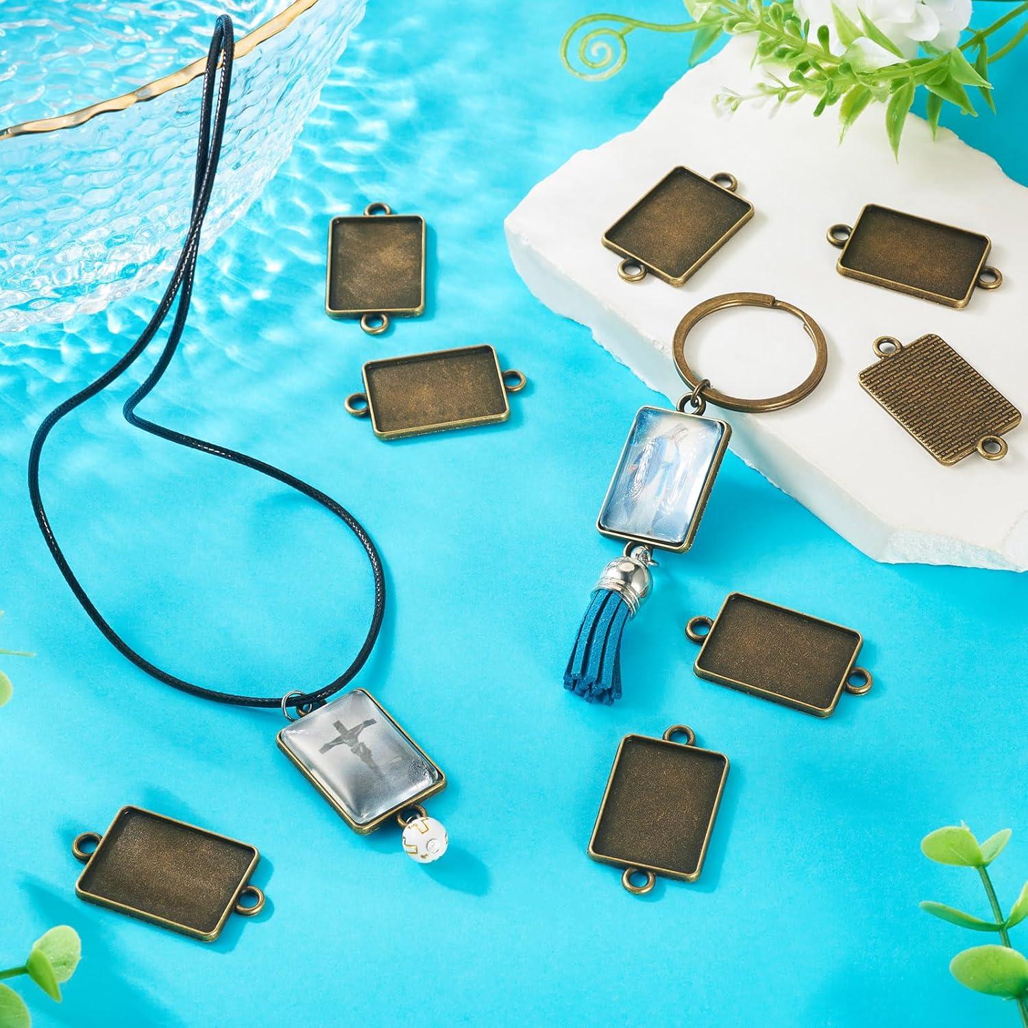 10 Piezas Bezel de Bronce Antiguo 18x25mm PH PandaHall