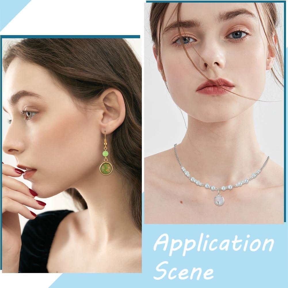 Caja 40Pcs Encantos Bezel Beebeecraft 12mm Acero Inoxidable