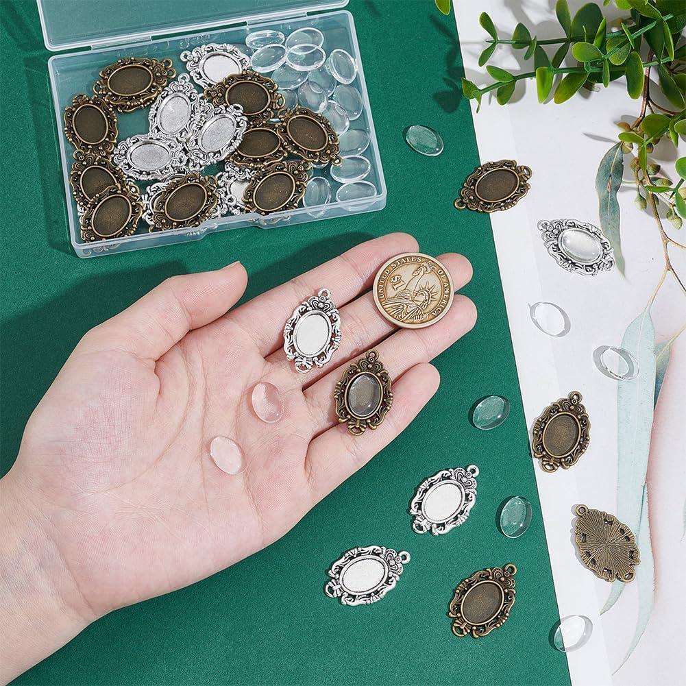 Colgantes Cabochón Ovalados UNICRAFTALE 14x10mm 60pcs