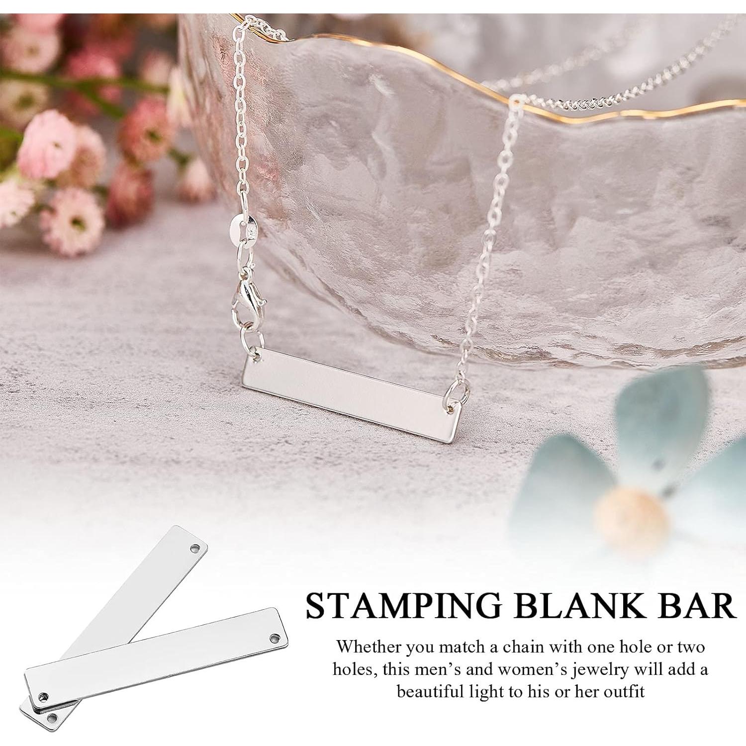 30 Etiquetas Colgantes Vacías Rectangulares Yaomiao Plata 35x6mm