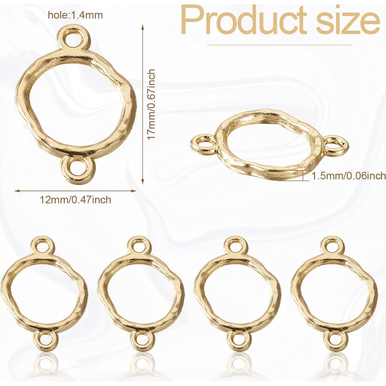 20 Conectores Redondos de Aleación Fashewelry para Joyería