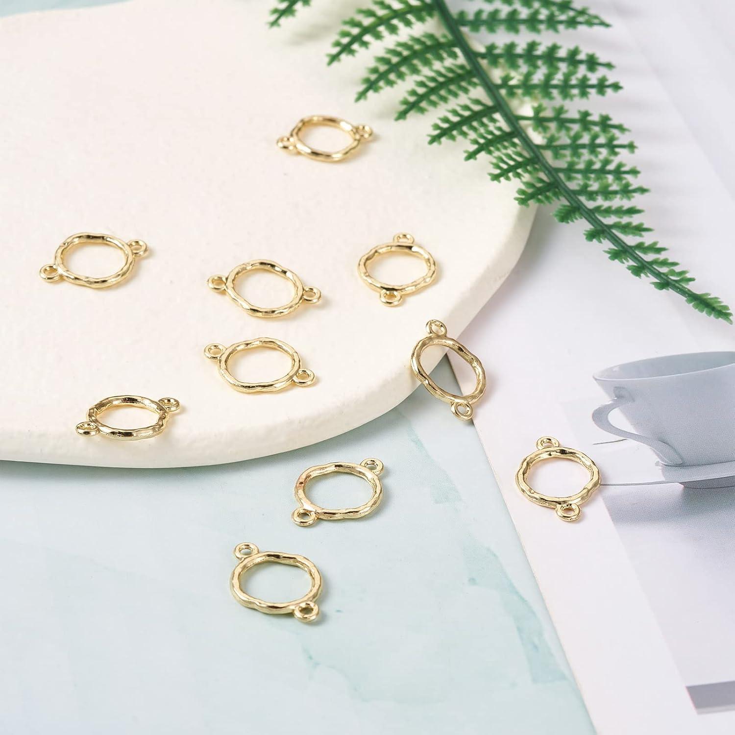 20 Conectores Redondos de Aleación Fashewelry para Joyería