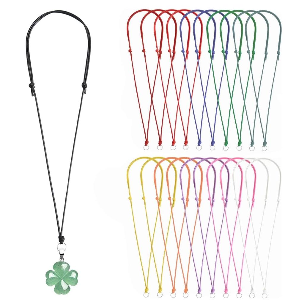 20 Cuerdas de Collar Ajustables Weryerker Multicolor DIY Joyería