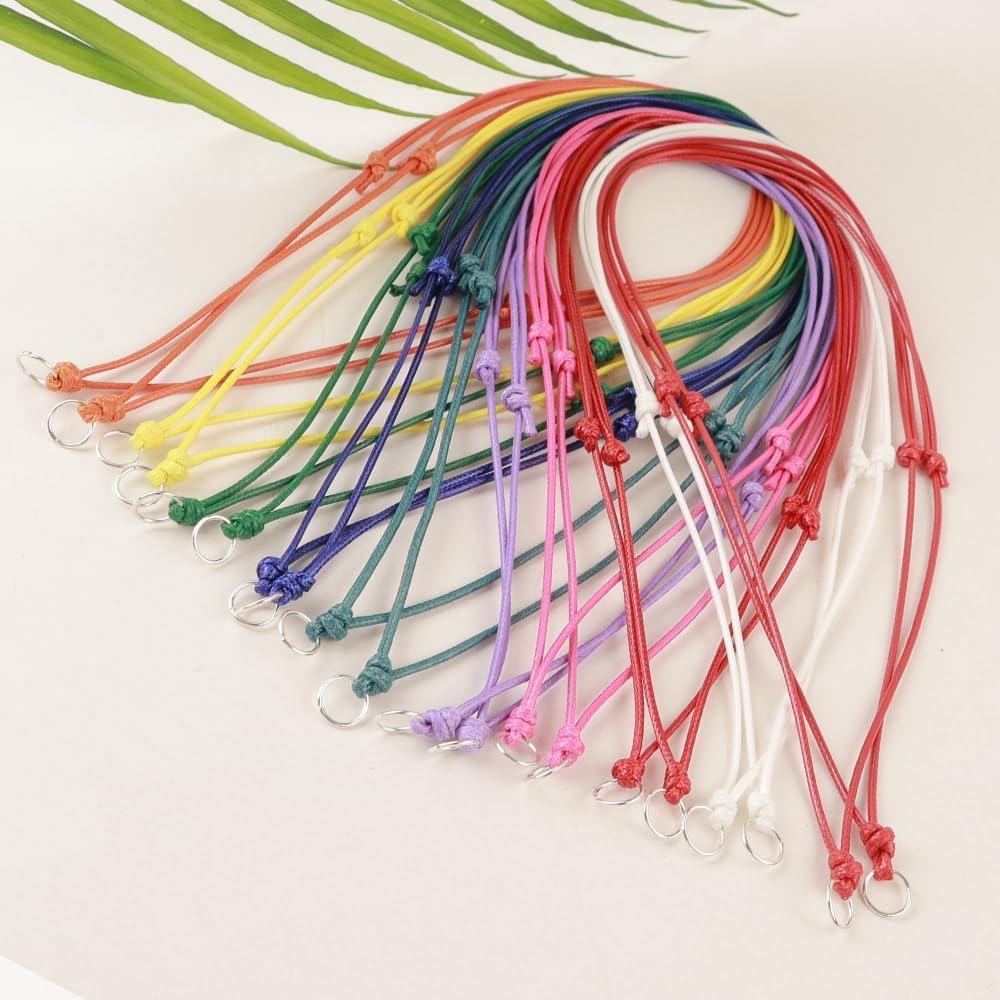 20 Cuerdas de Collar Ajustables Weryerker Multicolor DIY Joyería