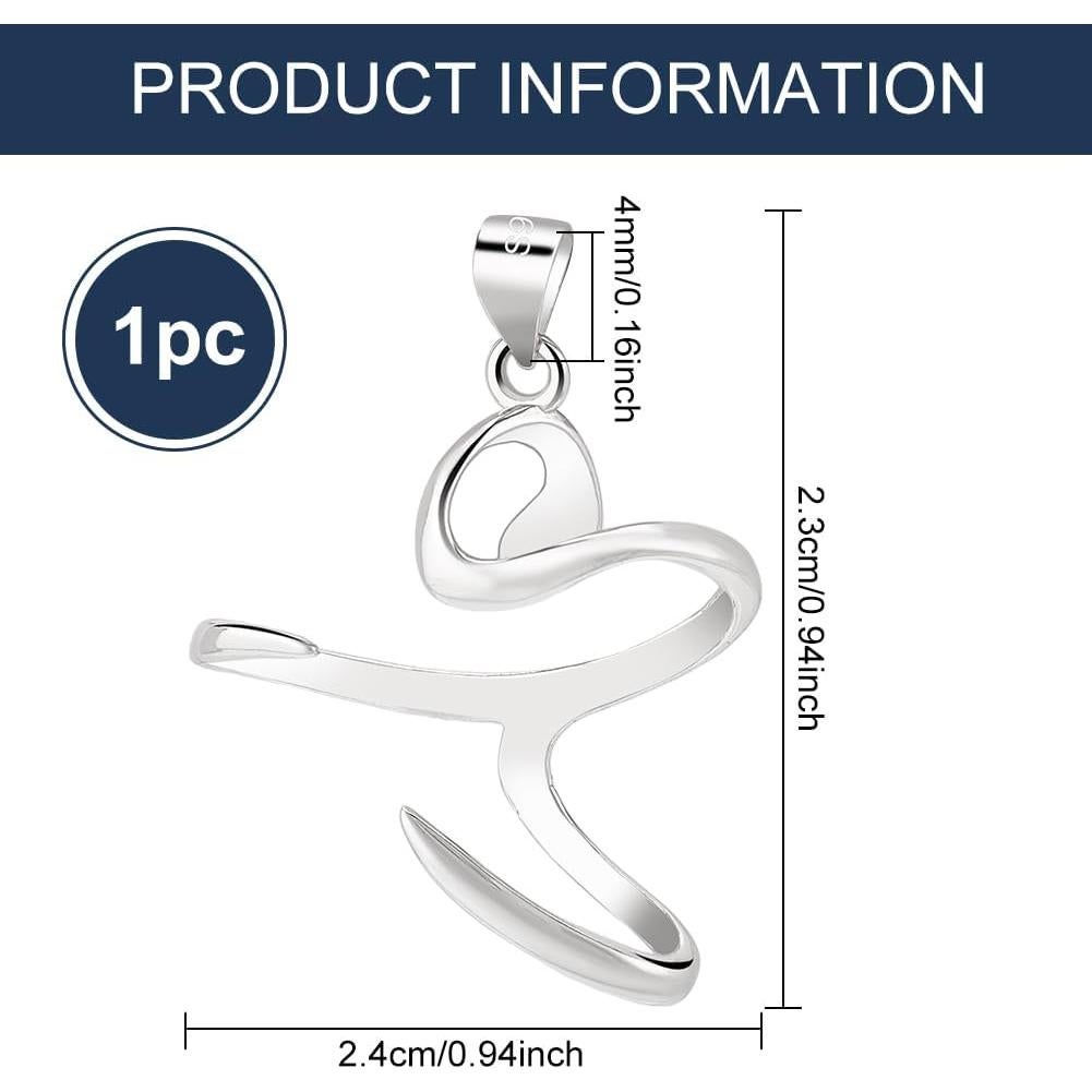 Base de Colgante de Plata Esterlina 925 para DIY 23x24mm