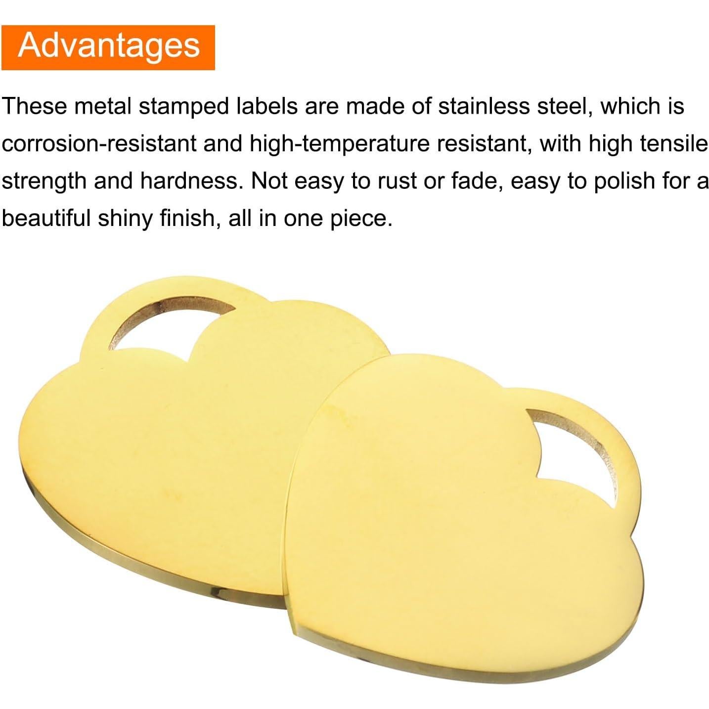 Pulseras de Encanto Corazón MECCANIXITY 10Pcs 31x30mm