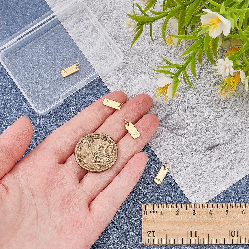 4PCS Encantos de Plata Esterlina 925 PH PandaHall 11.5x5mm