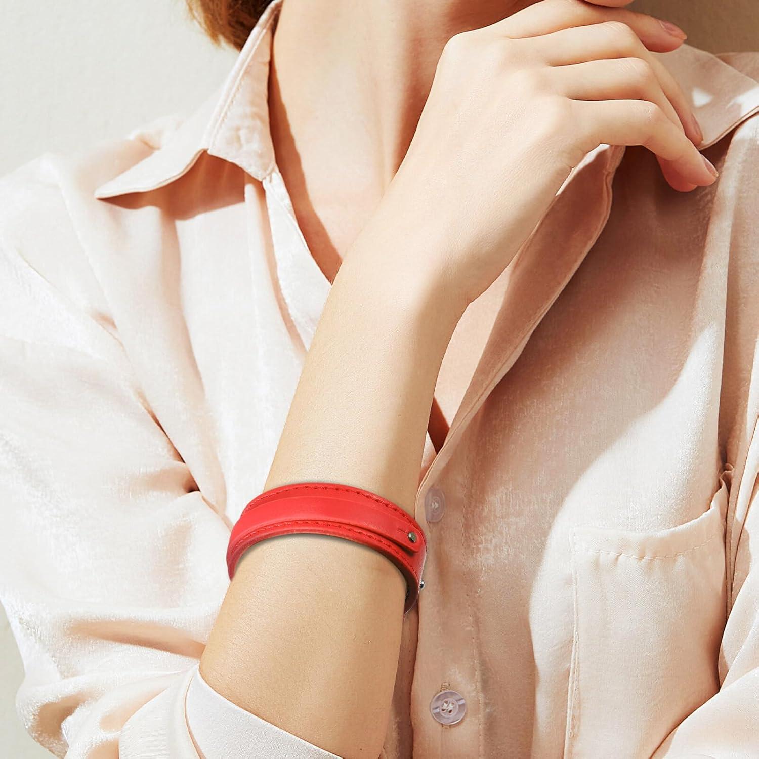 Pulseras de Cuero Ajustables DIYEAH - 10 Piezas en Blanco