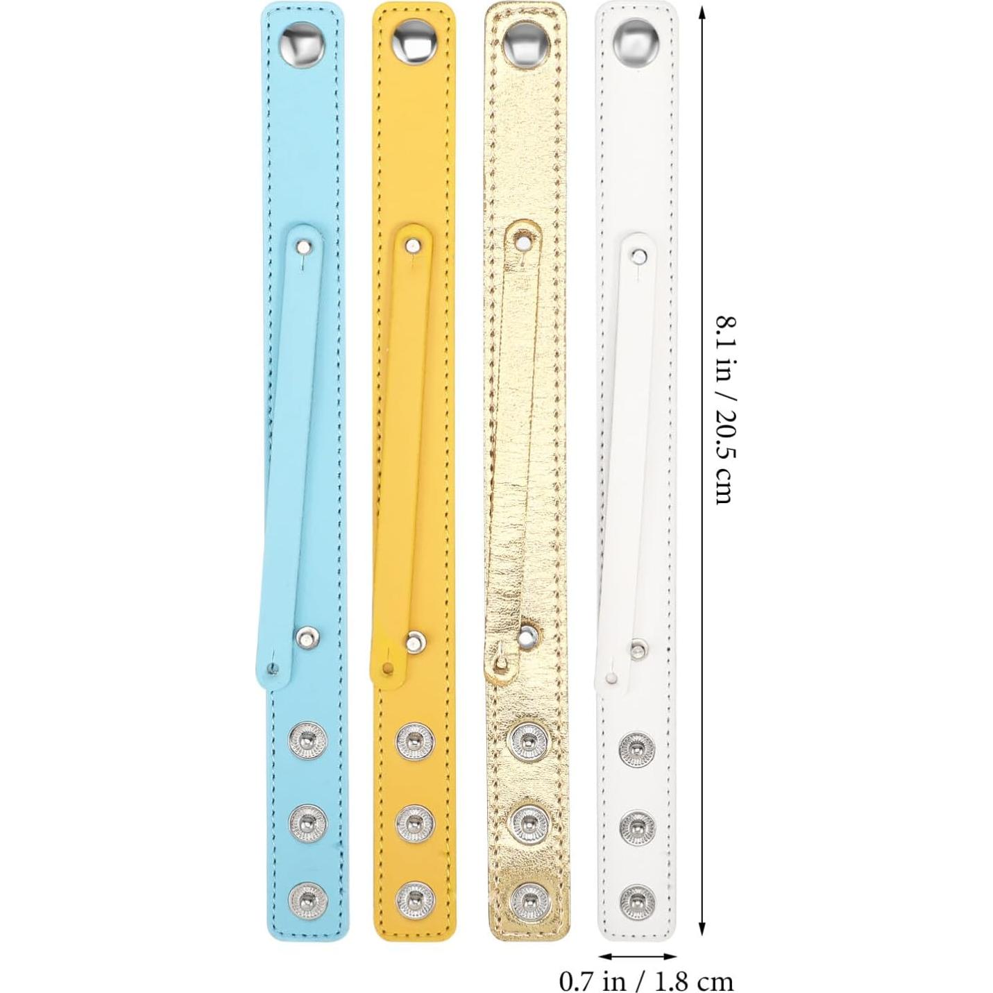 Pulseras de Cuero Ajustables DIYEAH - 10 Piezas en Blanco
