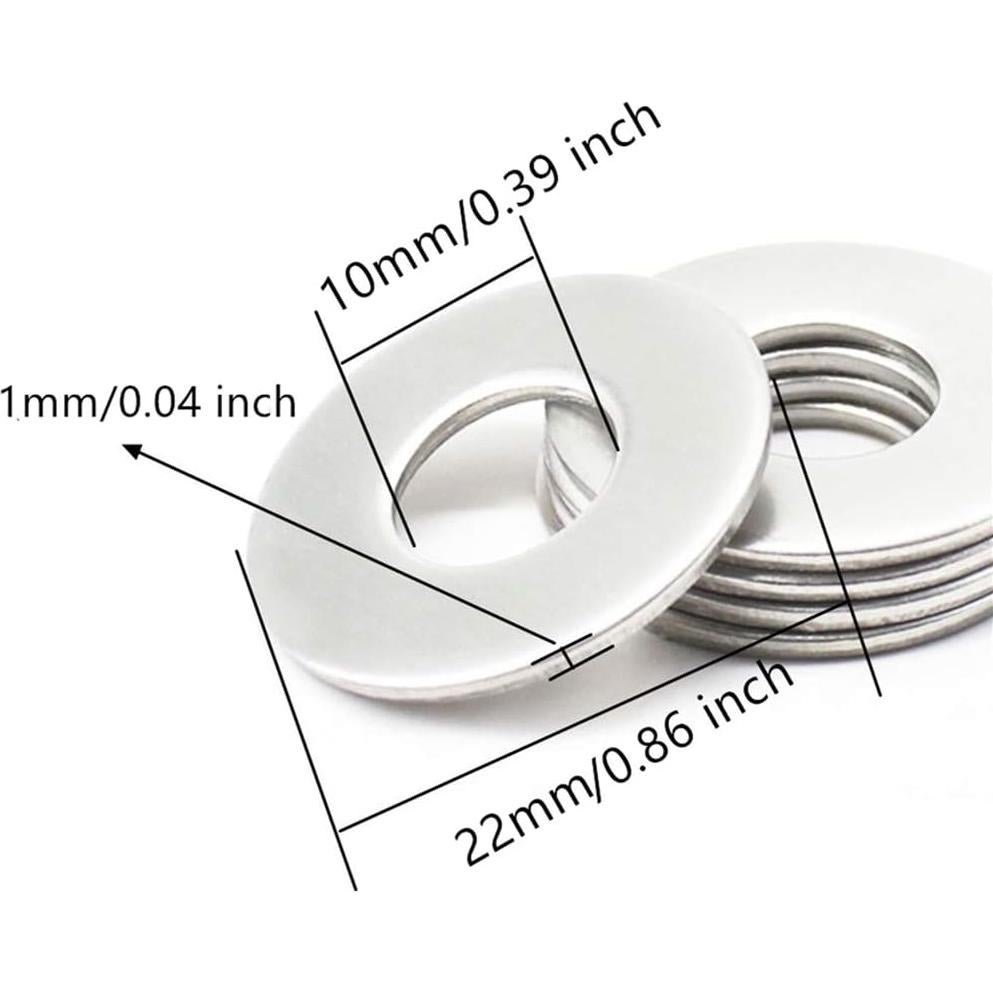 100 Etiquetas de Metal Pinhoollgo para Estampado DIY 22 mm