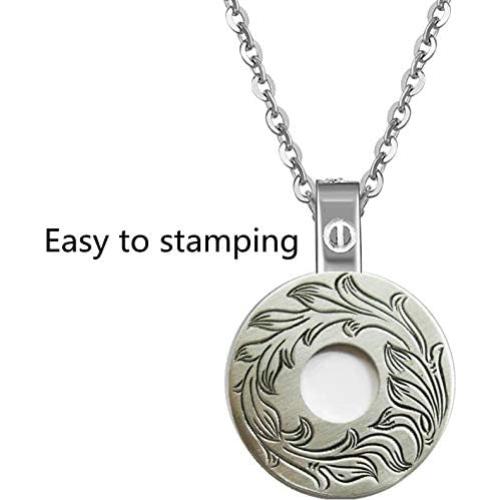 100 Etiquetas de Metal Pinhoollgo para Estampado DIY 22 mm