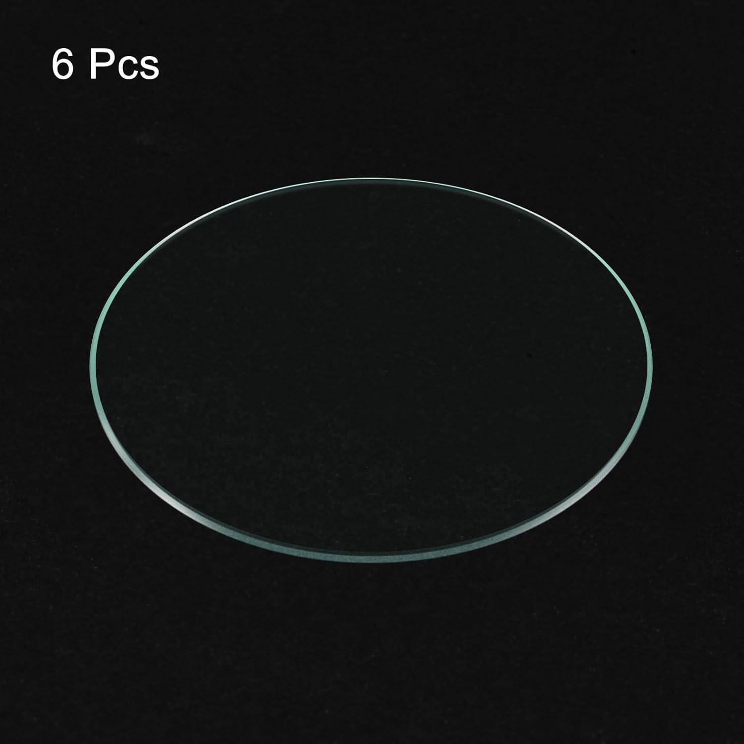 Paquete de 6 Lentes de Cristal para Reloj uxcell 37.5mm