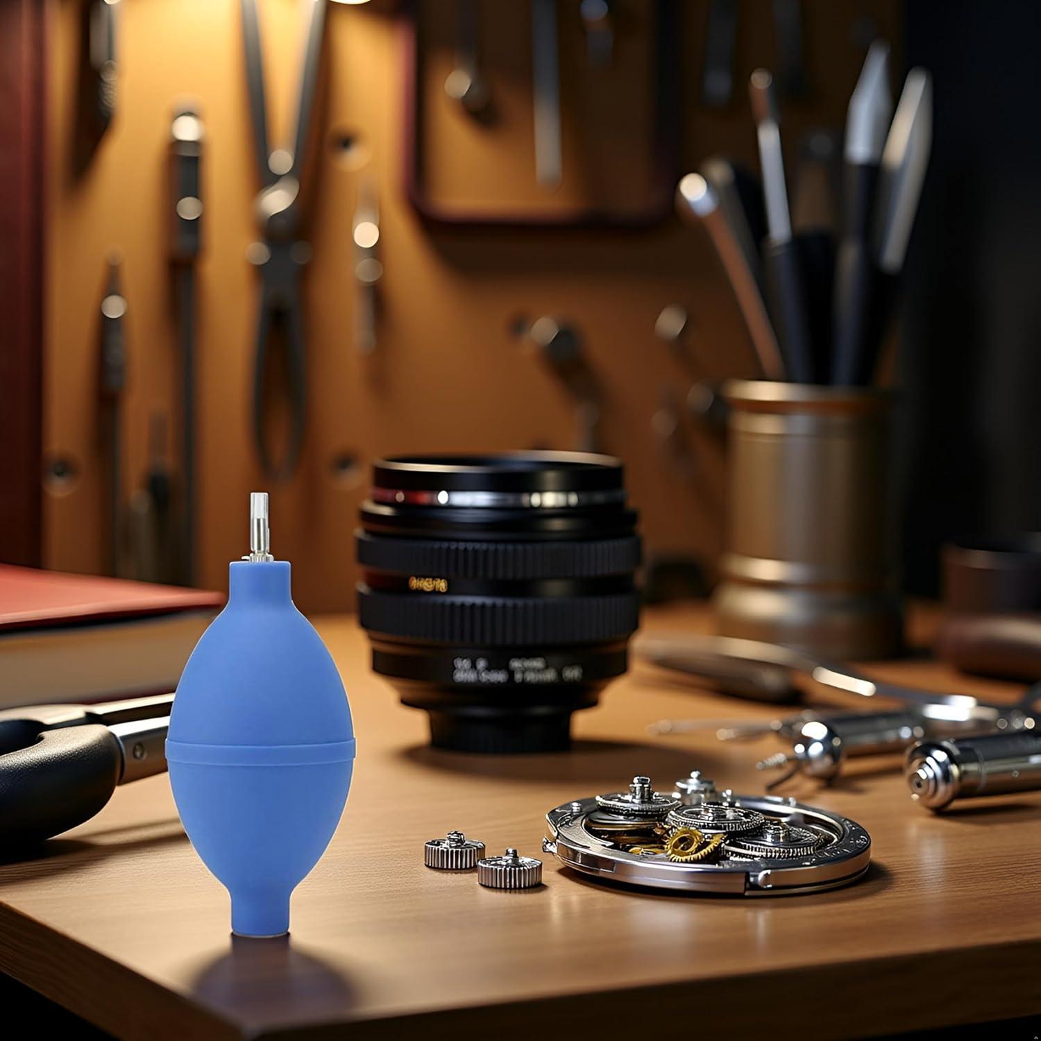 Herramienta de limpieza de reloj Jowxsx con bomba de aire azul