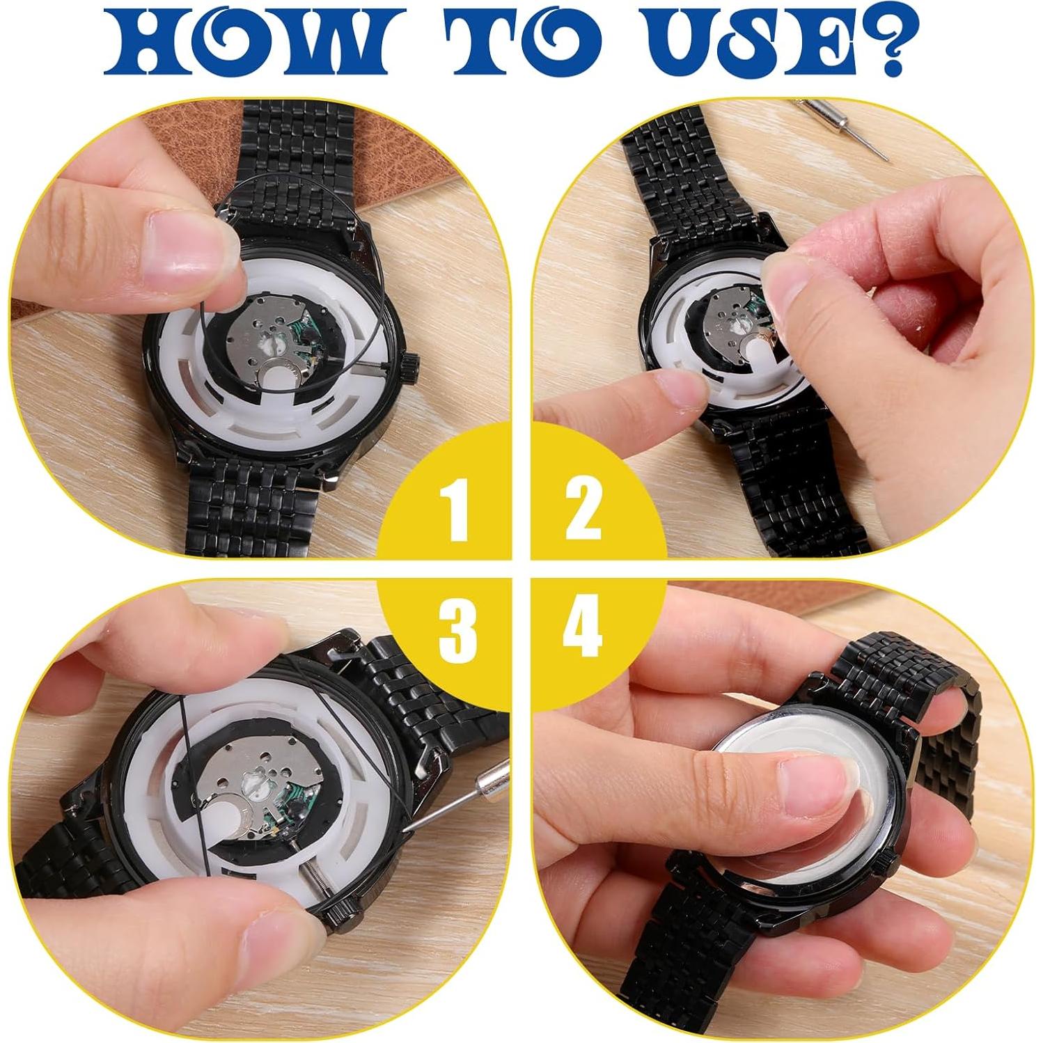 Kit de Juntas de Reloj 200 Piezas Goma Impermeable 16-30mm