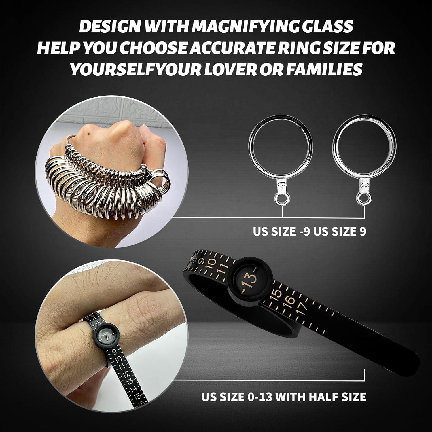 Kit de Medición de Tamaño de Anillo BDYAQ - 27 Piezas