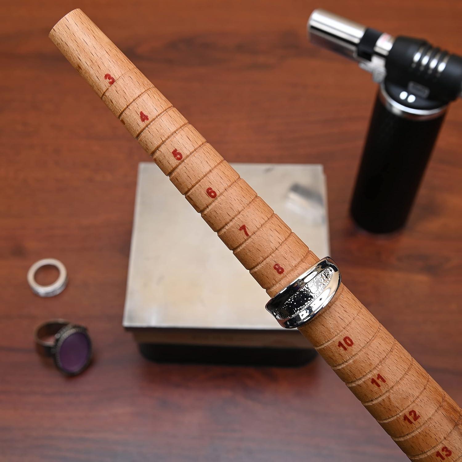 Palo de Anillo de Madera The Beadsmith - Medidor Antideslizante