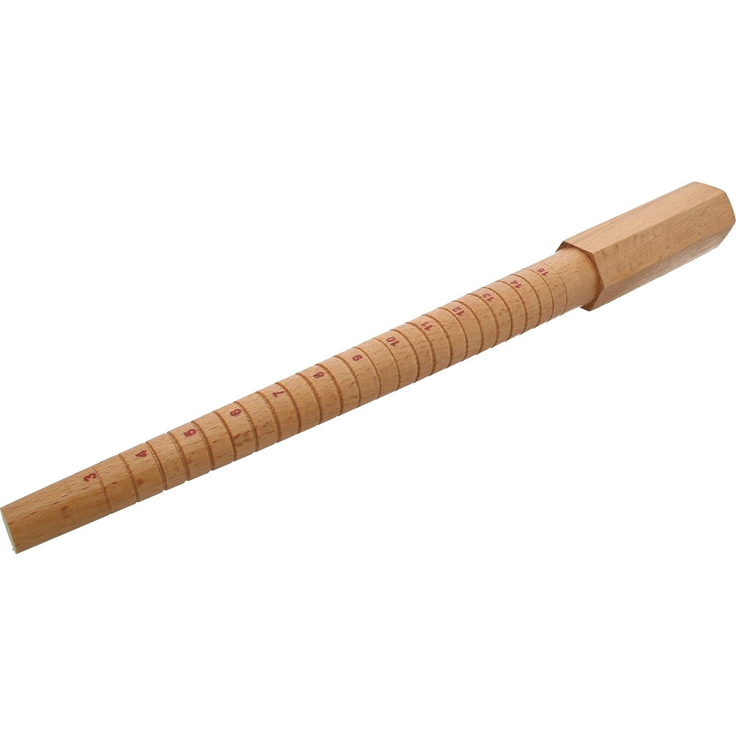 Palo de Anillo de Madera The Beadsmith - Medidor Antideslizante