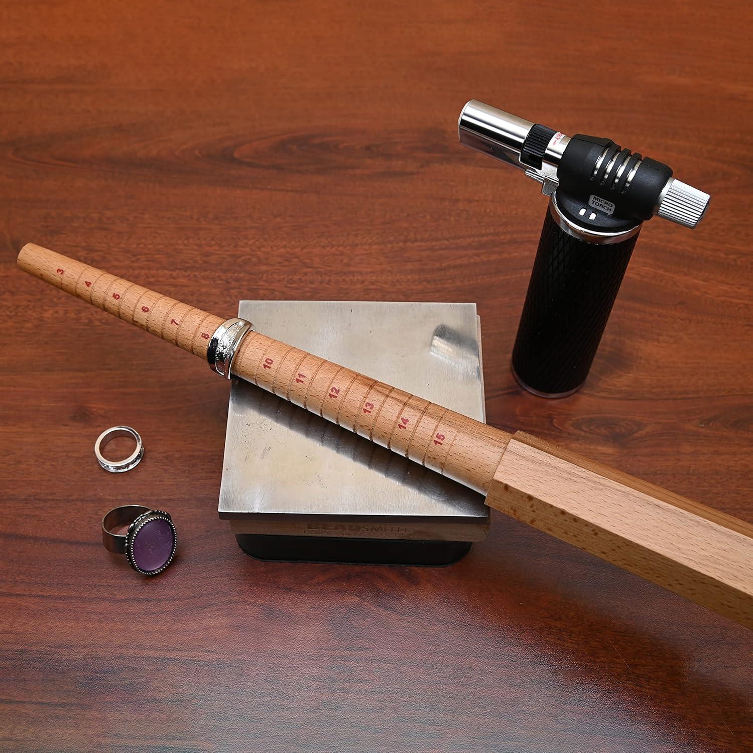 Palo de Anillo de Madera The Beadsmith - Medidor Antideslizante