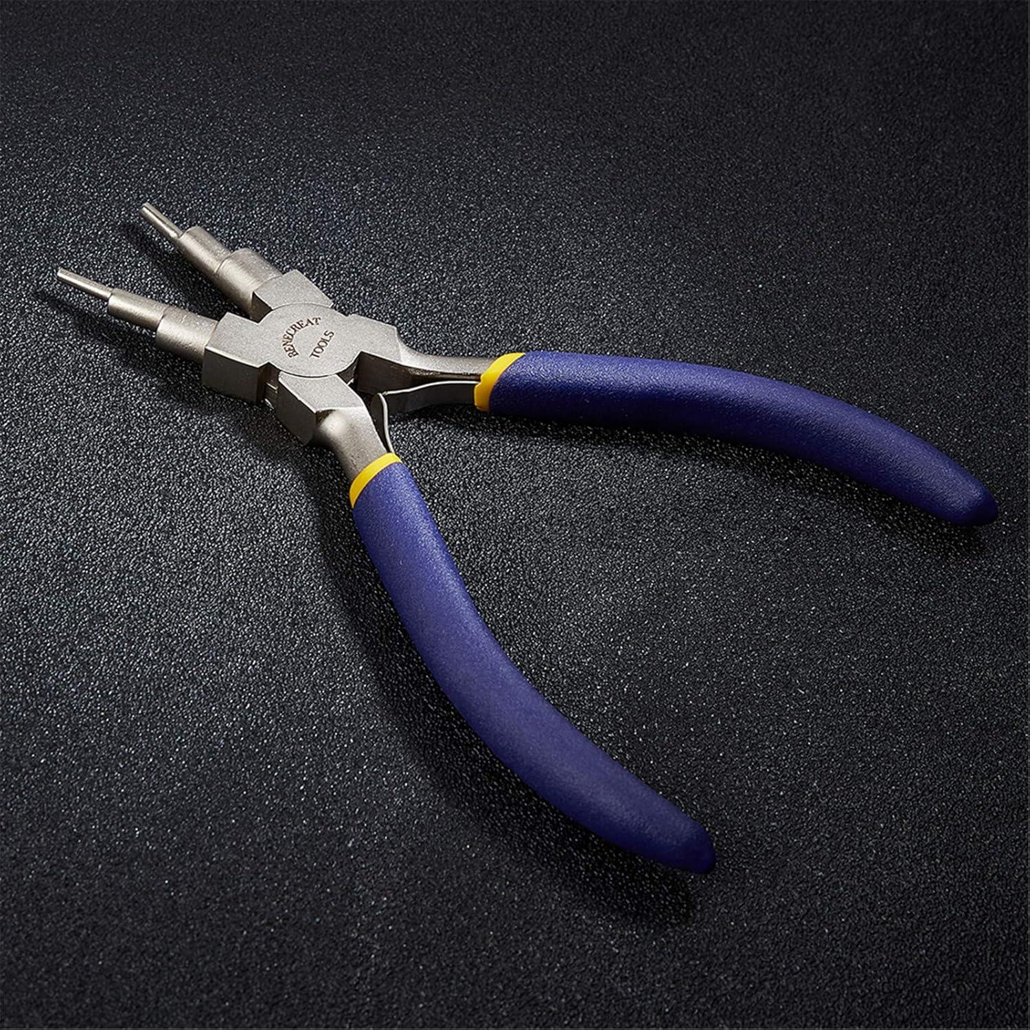 BENECREAT Juego de Herramientas para Joyería - 2 Mandriles y Alicate 6 en 1