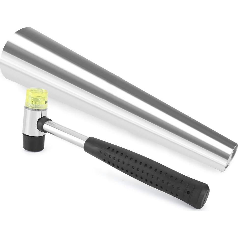 Mandril de Pulsera de Acero Inoxidable 30.5cm con Martillo de Goma