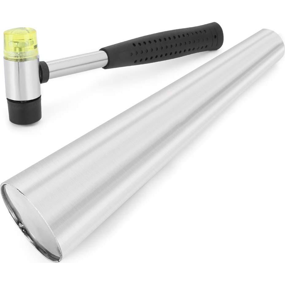 Mandril de Pulsera de Acero Inoxidable 30.5cm con Martillo de Goma