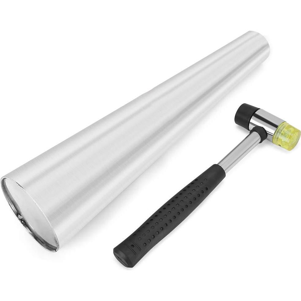 Mandril de Pulsera de Acero Inoxidable 30.5cm con Martillo de Goma