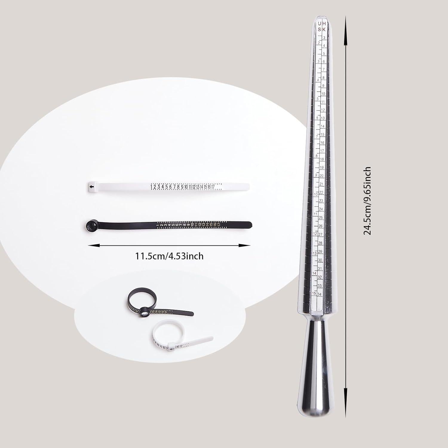 Kit de Medición de Tamaño de Anillo WOLVINA - 4 Piezas