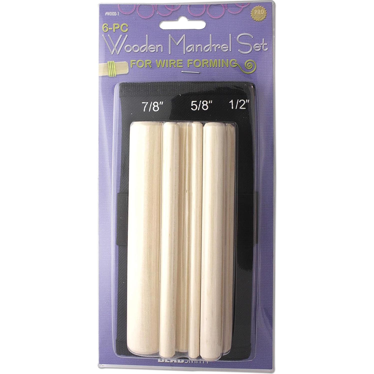 Juego de Mandriles de Madera The Beadsmith 6 Piezas 6.4-25.4mm