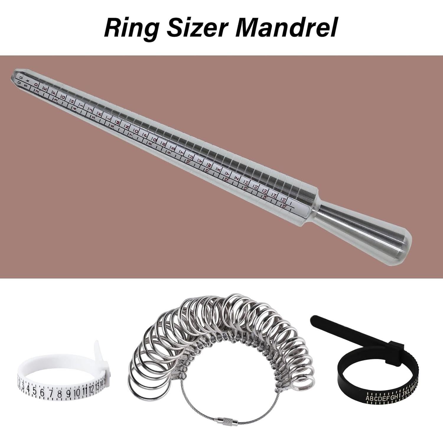 Kit de Medición de Tamaño de Anillo Artilife con Mandril y Martillo