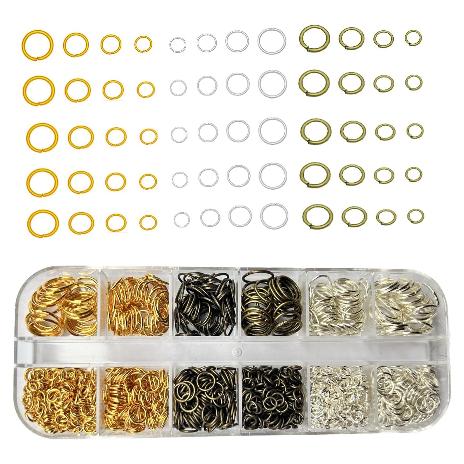 Anillas de Salto Abiertas Olylkx 4-10mm 885 Piezas Joyería