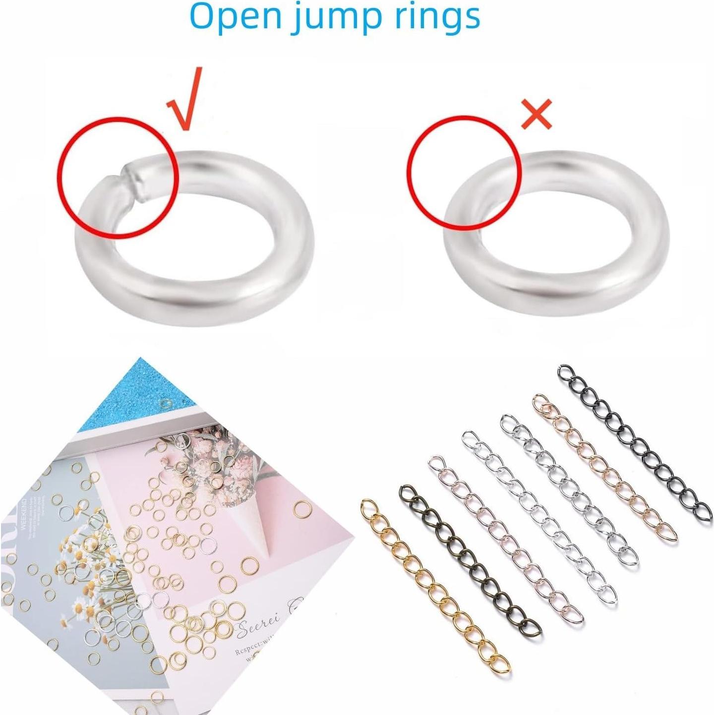 Anillas de Salto Abiertas Olylkx 4-10mm 885 Piezas Joyería