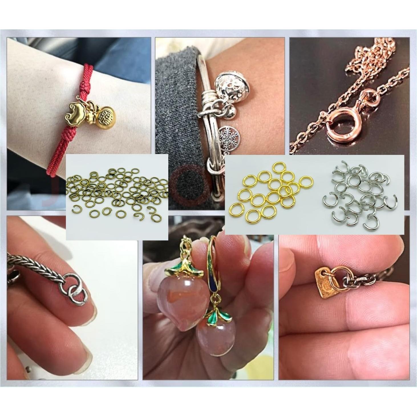 Anillas de Salto Abiertas Olylkx 4-10mm 885 Piezas Joyería