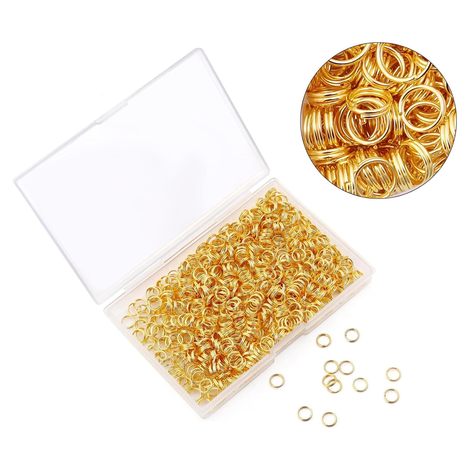 700 Anillos de Salto Doble Chuyau 6mm Oro Acero Inoxidable