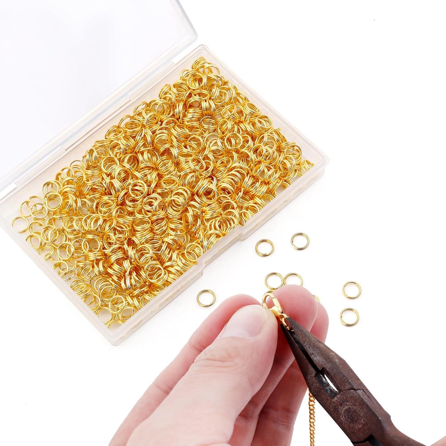 700 Anillos de Salto Doble Chuyau 6mm Oro Acero Inoxidable