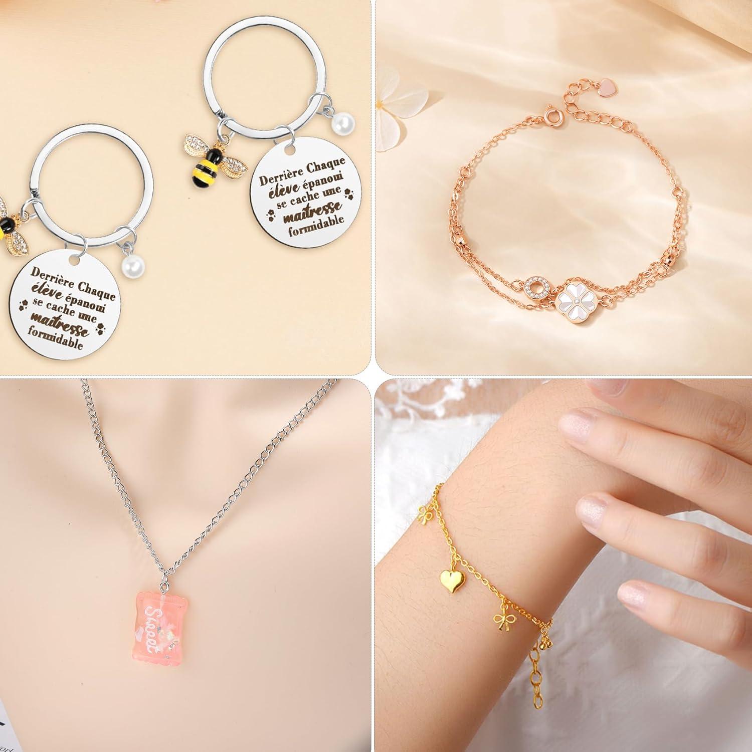 700 Anillos de Salto Doble Chuyau 6mm Oro Acero Inoxidable