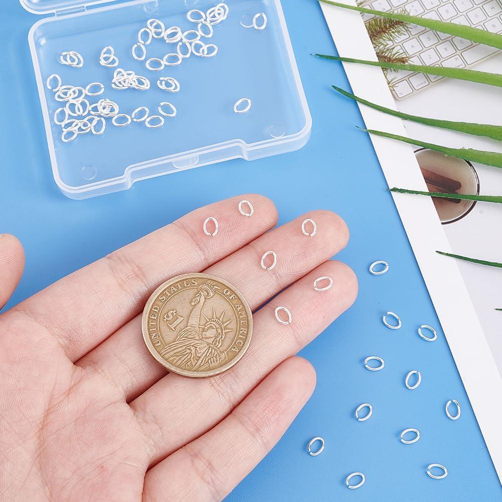 70 Anillos de Salto Abiertos Plata Esterlina 925 PH PandaHall