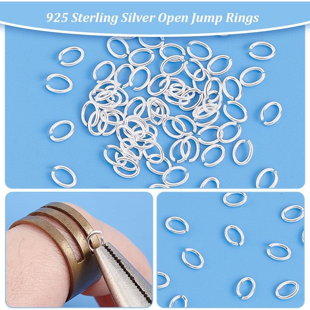 70 Anillos de Salto Abiertos Plata Esterlina 925 PH PandaHall