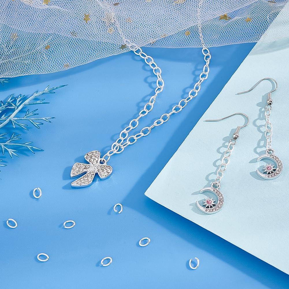 70 Anillos de Salto Abiertos Plata Esterlina 925 PH PandaHall